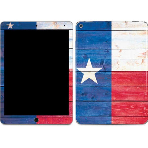Texas Flag Light Wood iPad Skins