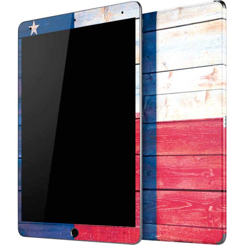 Texas Flag Light Wood iPad Skins