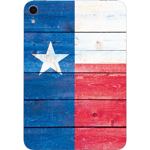Texas Flag Light Wood Apple iPad Mini Skin