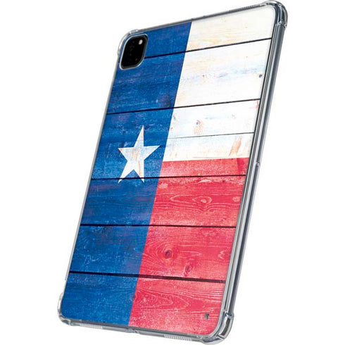 Texas Flag Light Wood iPad Pro 11in (2024) Clear Case