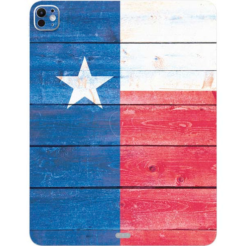 Texas Flag Light Wood iPad Pro 13in M4 (2024) Skin