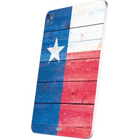 Texas Flag Light Wood iPad Pro 13in M4 (2024) Skin