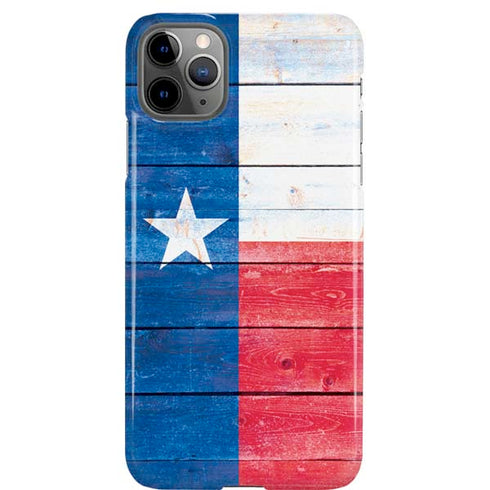 Texas Flag Light Wood iPhone Cases