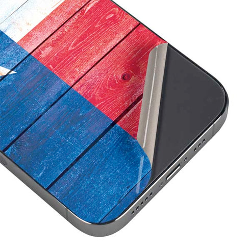 Texas Flag Light Wood iPhone 15 Pro Max Skin