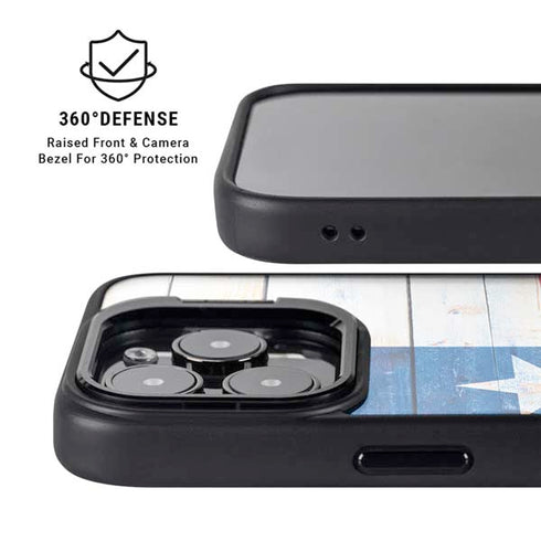 Texas Flag Light Wood iPhone 16 Pro Kickstand Case