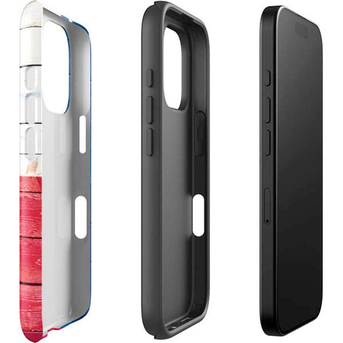 Texas Flag Light Wood iPhone 16 Pro Max Impact Case