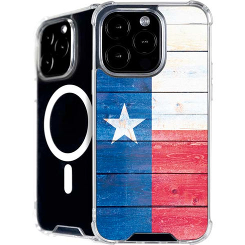Texas Flag Light Wood iPhone 16 Pro Max MagSafe Case