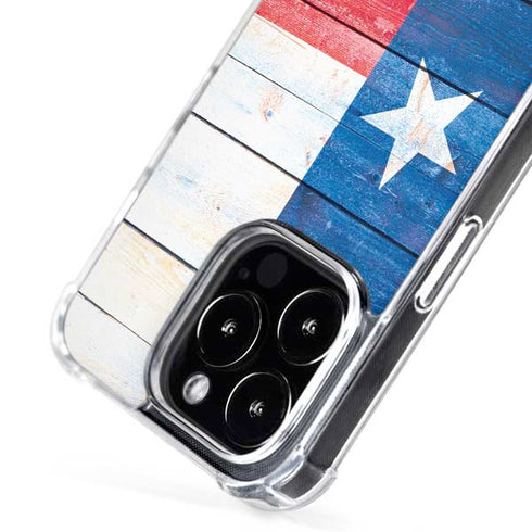 Texas Flag Light Wood iPhone 16 Pro Max MagSafe Case
