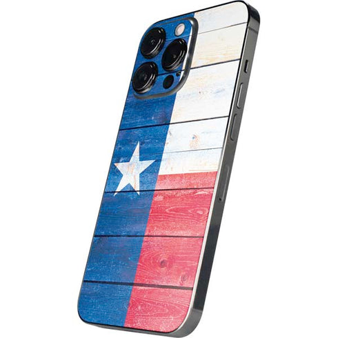 Texas Flag Light Wood iPhone 16 Pro Max Skin