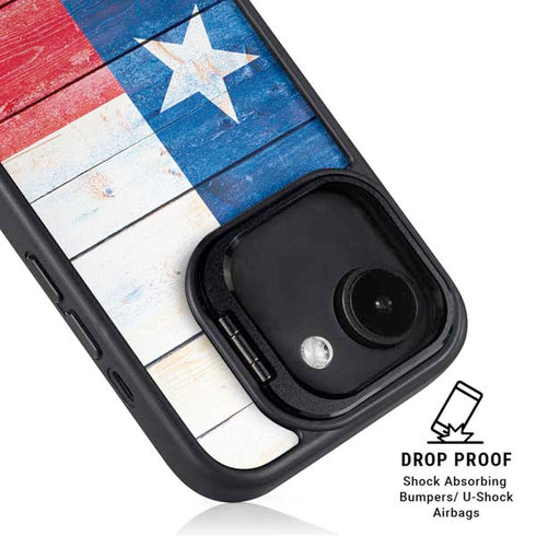 Texas Flag Light Wood iPhone 16e Kickstand Case