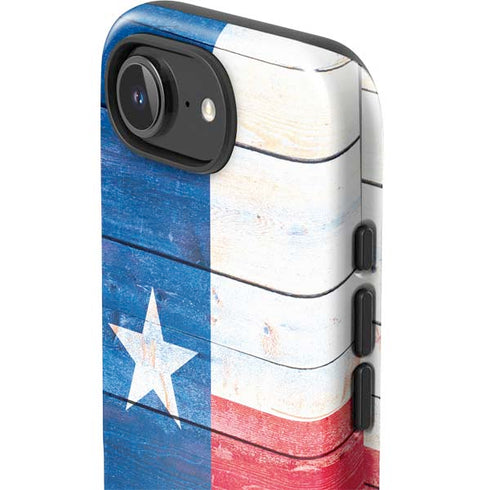 Texas Flag Light Wood iPhone 16e Impact Case