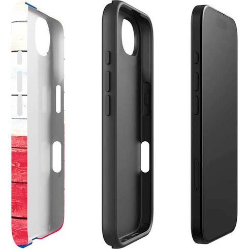 Texas Flag Light Wood iPhone 16e Impact Case