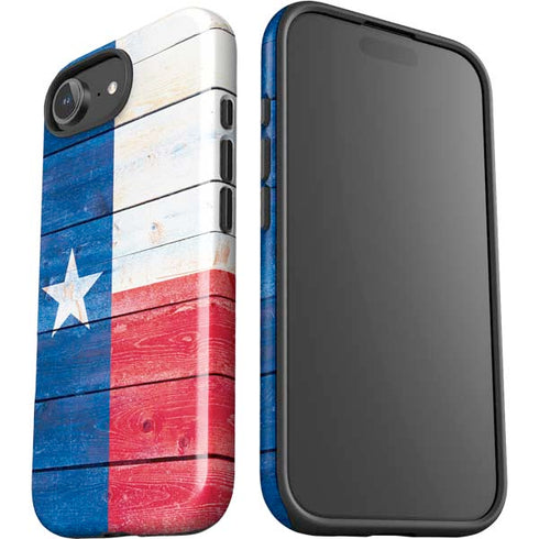 Texas Flag Light Wood iPhone 16e Impact Case