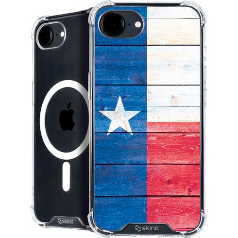 Texas Flag Light Wood iPhone 16e MagSafe Case