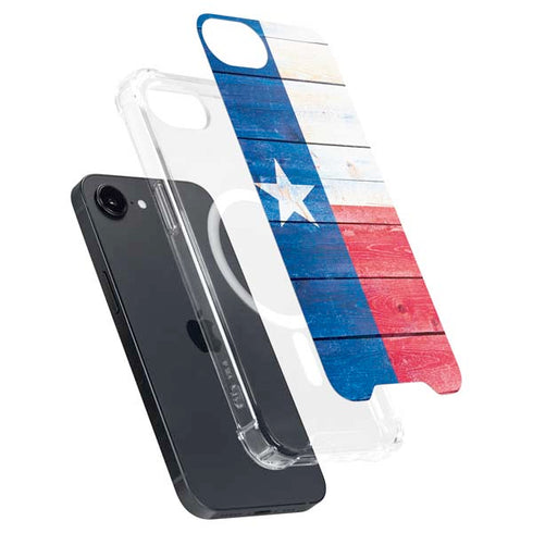 Texas Flag Light Wood iPhone 16e MagSafe Case