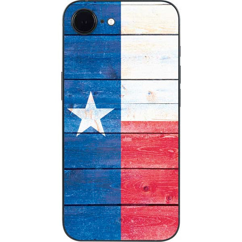 Texas Flag Light Wood iPhone 16e Skin