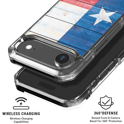 Texas Flag Light Wood iPhone 17 Air Clear Case