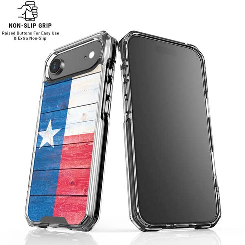 Texas Flag Light Wood iPhone 17 Air Clear Case