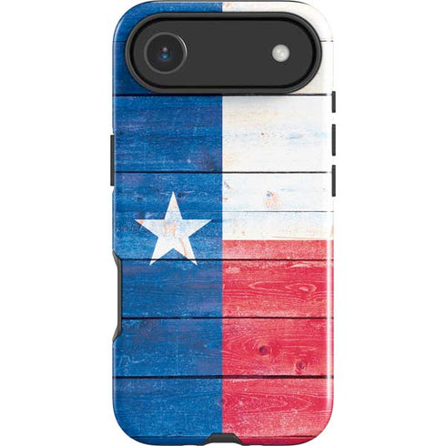 Texas Flag Light Wood iPhone 17 Air Impact Case