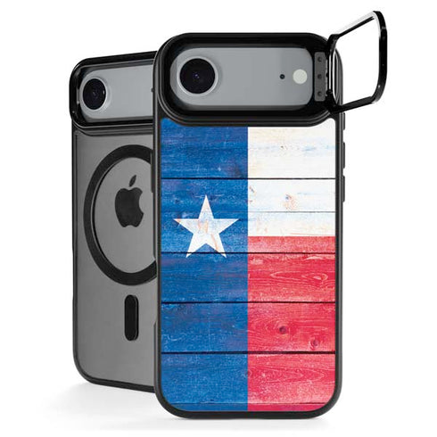 Texas Flag Light Wood iPhone 17 Air Kickstand Case
