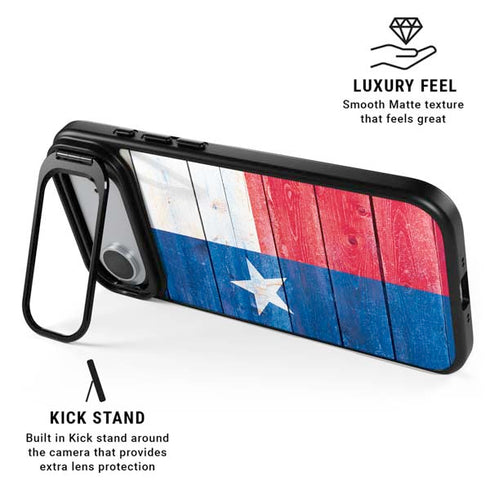Texas Flag Light Wood iPhone 17 Air Kickstand Case