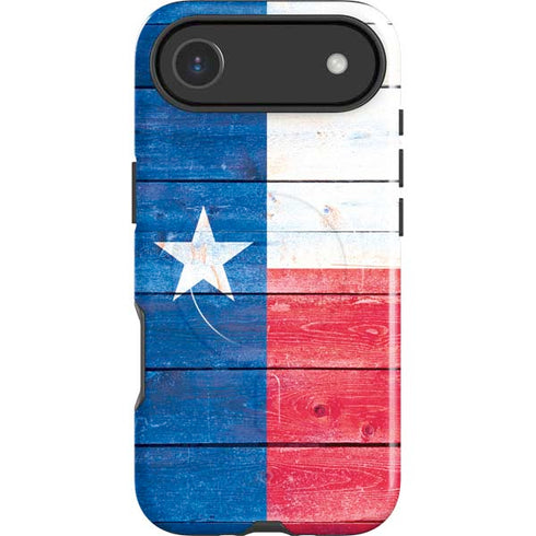 Texas Flag Light Wood iPhone 17 Air Magsafe Impact Case