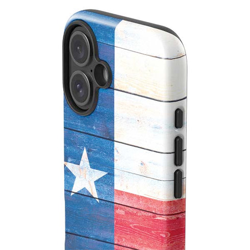 Texas Flag Light Wood iPhone 17 Impact Case
