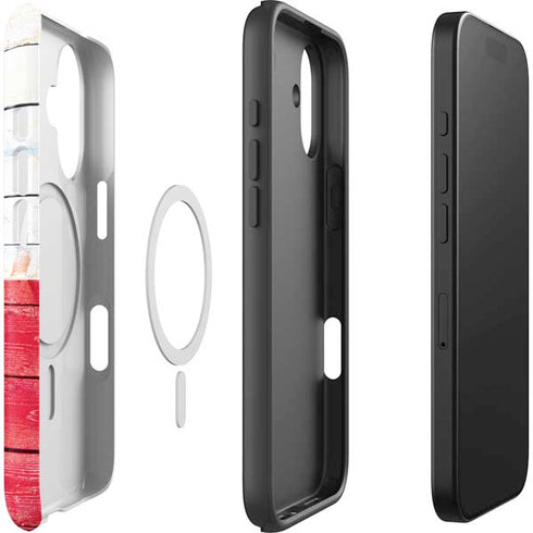 Texas Flag Light Wood iPhone 17 Magsafe Impact Case