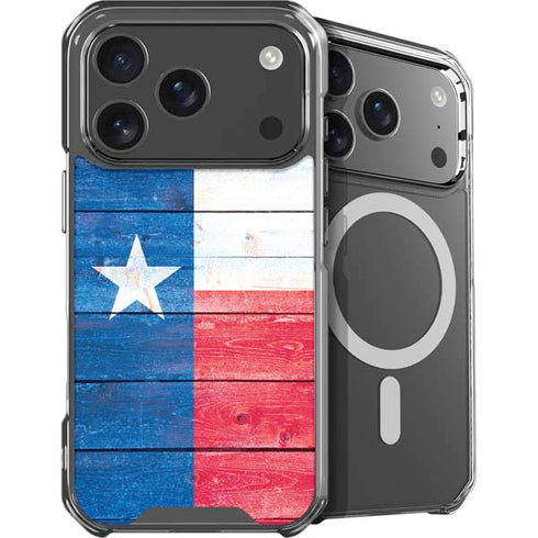 Texas Flag Light Wood iPhone 17 Pro Max MagSafe Case