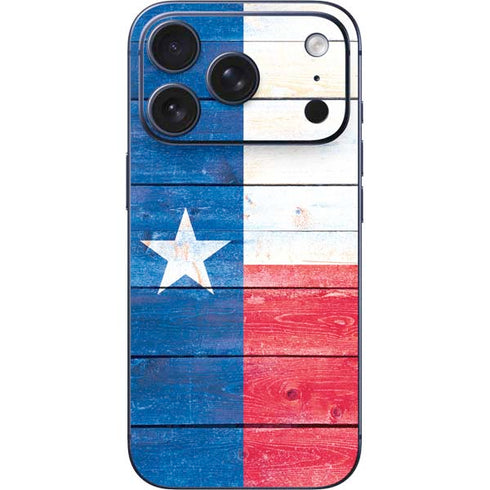 Texas Flag Light Wood iPhone 17 Pro Skin