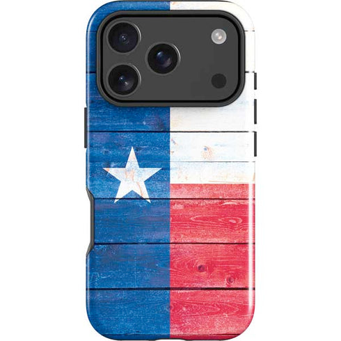 Texas Flag Light Wood iPhone 18 Pro Impact Case