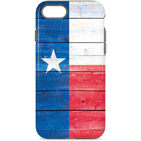 Texas Flag Light Wood iPhone Cases