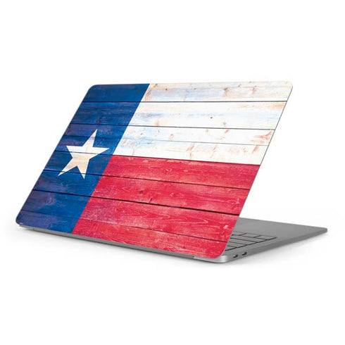 Texas Flag Light Wood Apple MacBook Pro 16-inch Skin