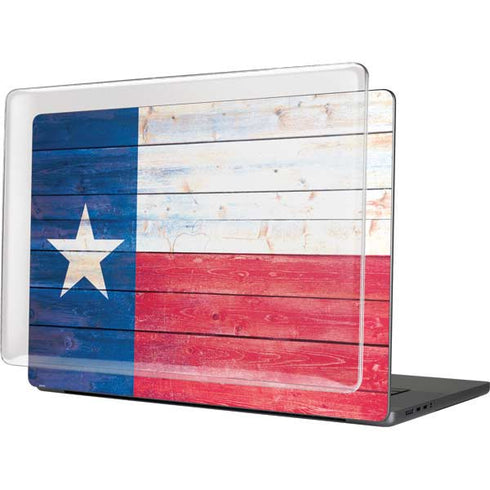 Texas Flag Light Wood MacBook Cases