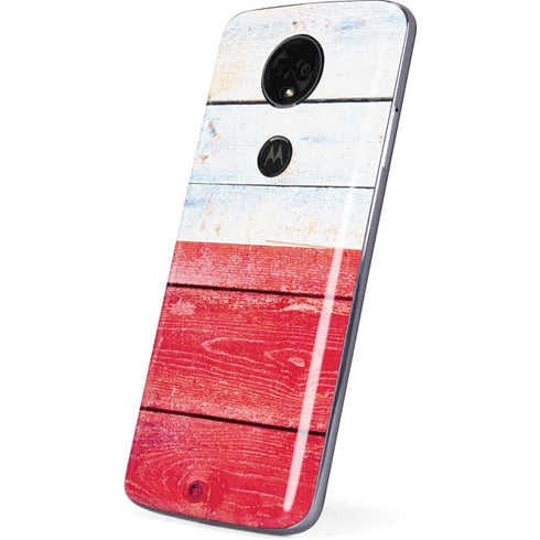 Texas Flag Light Wood Moto E5 Plus Skin