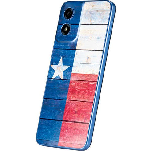 Texas Flag Light Wood Moto G Play 4G (2024) Skin