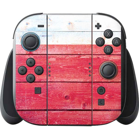 Texas Flag Light Wood Nintendo Switch 2 (2025) with Joy-Con Skin