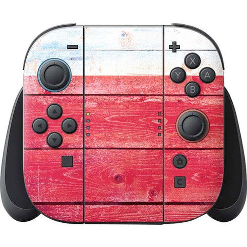 Texas Flag Light Wood Nintendo Switch 2 (2025) Joy-Con Controller Skin