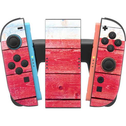 Texas Flag Light Wood Nintendo Switch 2 (2025) Joy-Con Controller Skin