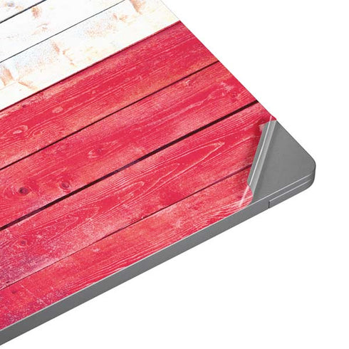 Texas Flag Light Wood Laptop Skins