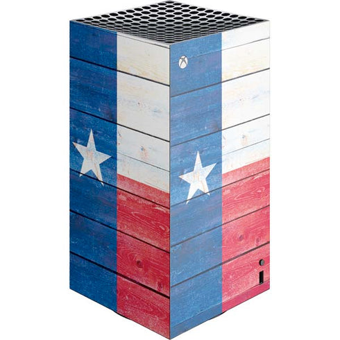 Texas Flag Light Wood XBox Series X Digital Edition Console Skin