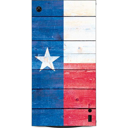 Texas Flag Light Wood XBox Series X Digital Edition Console Skin