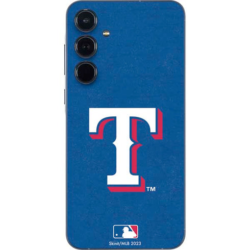 MLB Texas Rangers - Solid Distressed Galaxy A35 5G Skin