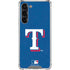 MLB Texas Rangers - Solid Distressed Galaxy S24 FE Clear Case