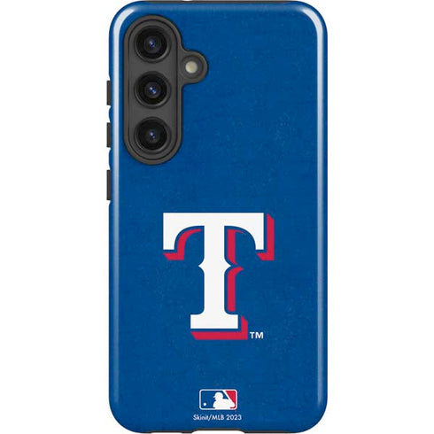MLB Texas Rangers - Solid Distressed Galaxy S25 Impact Case