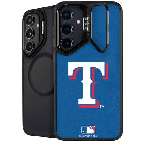 MLB Texas Rangers - Solid Distressed Galaxy S24 Plus Kickstand Case