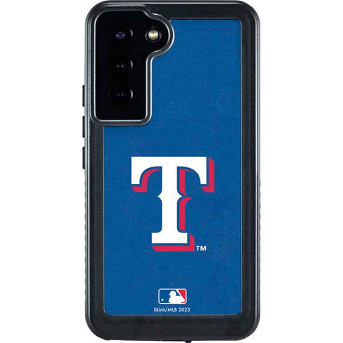 MLB Texas Rangers - Solid Distressed Galaxy S24 Plus Waterproof Case