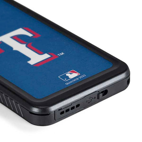 MLB Texas Rangers - Solid Distressed Galaxy S24 Plus Waterproof Case