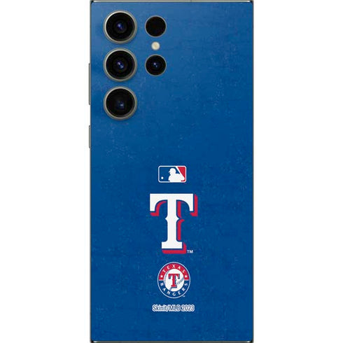 MLB Texas Rangers - Solid Distressed Galaxy S25 Ultra Skin