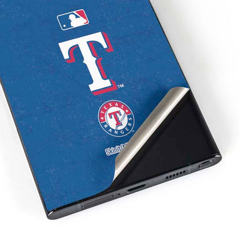 MLB Texas Rangers - Solid Distressed Galaxy S25 Ultra Skin